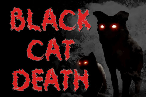 Black Cat Death Font for Spooky and Sophisticated Designs
