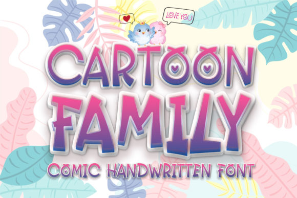 Cartoon Family Font: A Playful Display Typeface for Digital Design