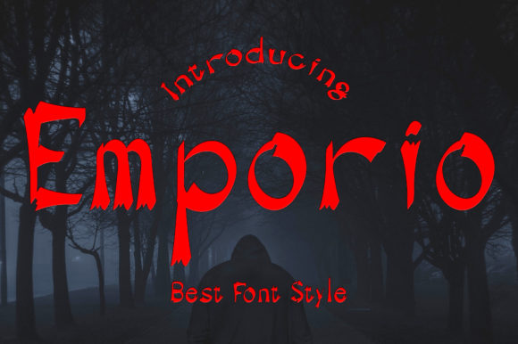 Emporio Display Font for Spooky Editorial Projects
