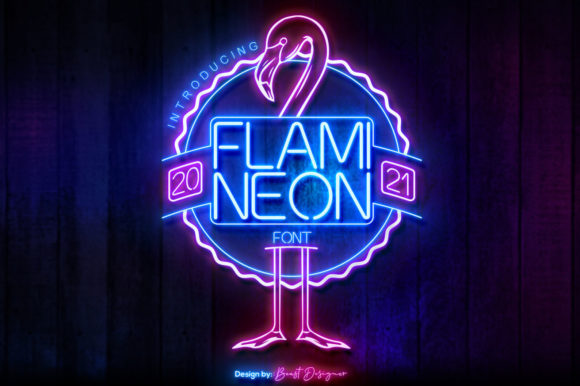 Flami Neon: A Retro Display Font for Bold Campaigns
