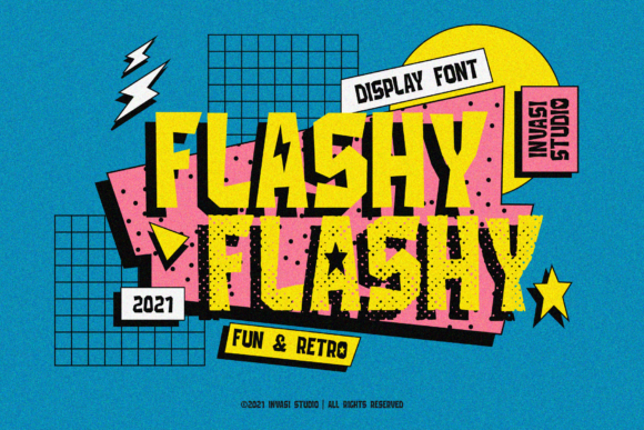 Flashy Display Font for Bold Digital Design Projects