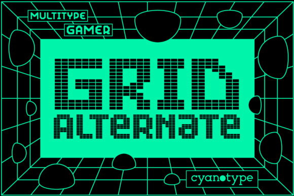 Grid Alternate Font for Trendy Branding and Display Design