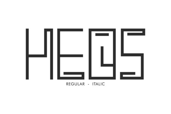 Heos Display Font for Creative Craft Projects