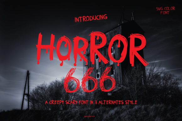 Horror 666 Font for Dramatic Branding and Display Design