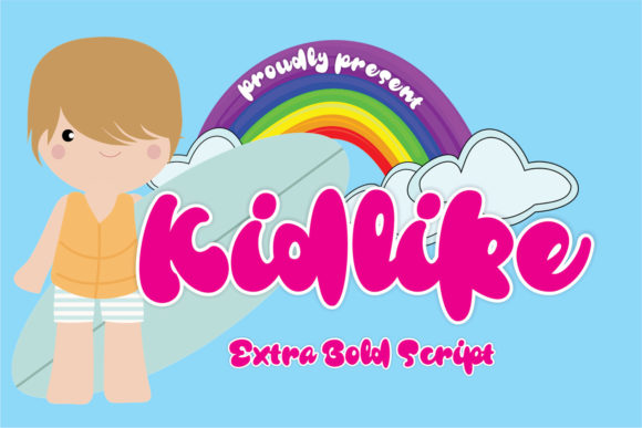 Kidlike Display Font for Brighter Web Designs