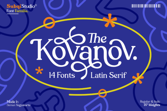 Kovanov Display Font for Creative Projects