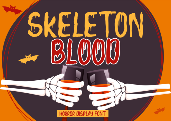 Skeleton Blood Font for Makers and Creative Shops