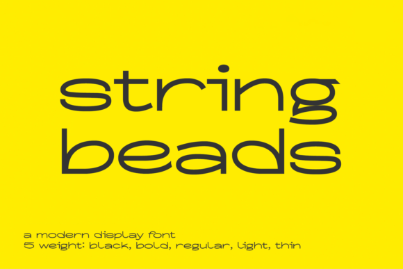 String Beads: A Modern Display Font for Editorial Design