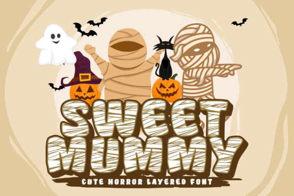 Sweet Mummy Horror Font for Editorial Design and Children’s Content