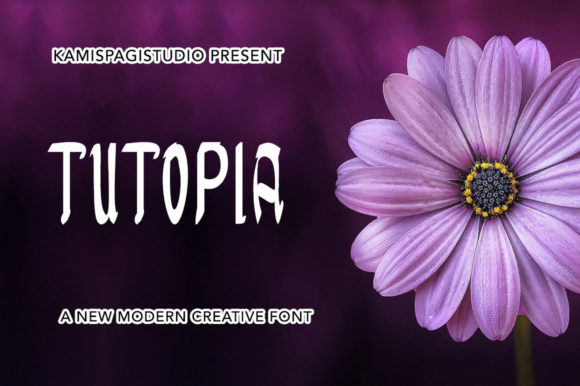 Tutopia Display Font for Creative Branding Projects